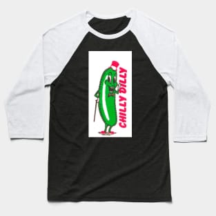 Vintage Chilly Dilly Drive In Movie Pickle Treat Baseball T-Shirt